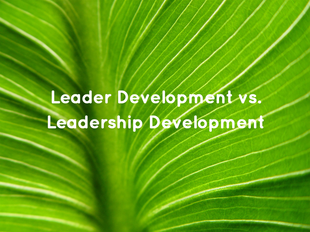 Leader Development vs. Leadership Development